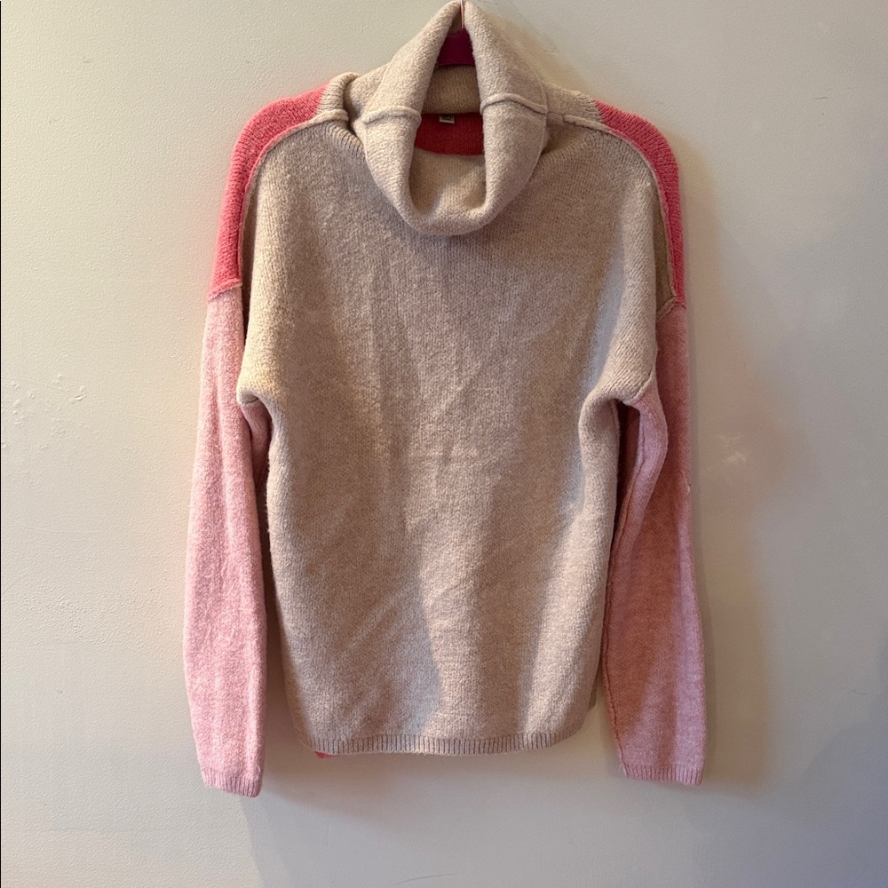 Cozy Pink and Cream Women's Sweater